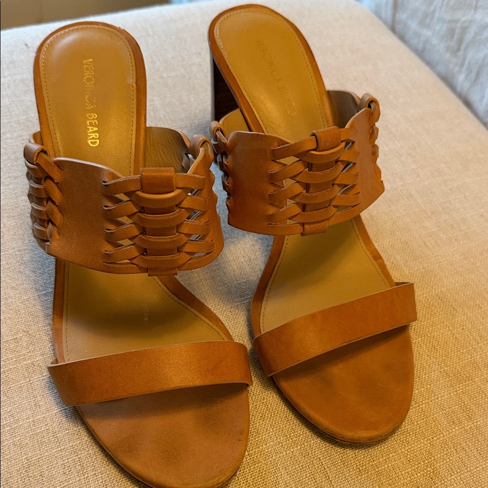 Veronica Beard Women's Brown Woven Heels